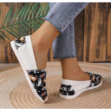 Espadrillas con stampa gatto